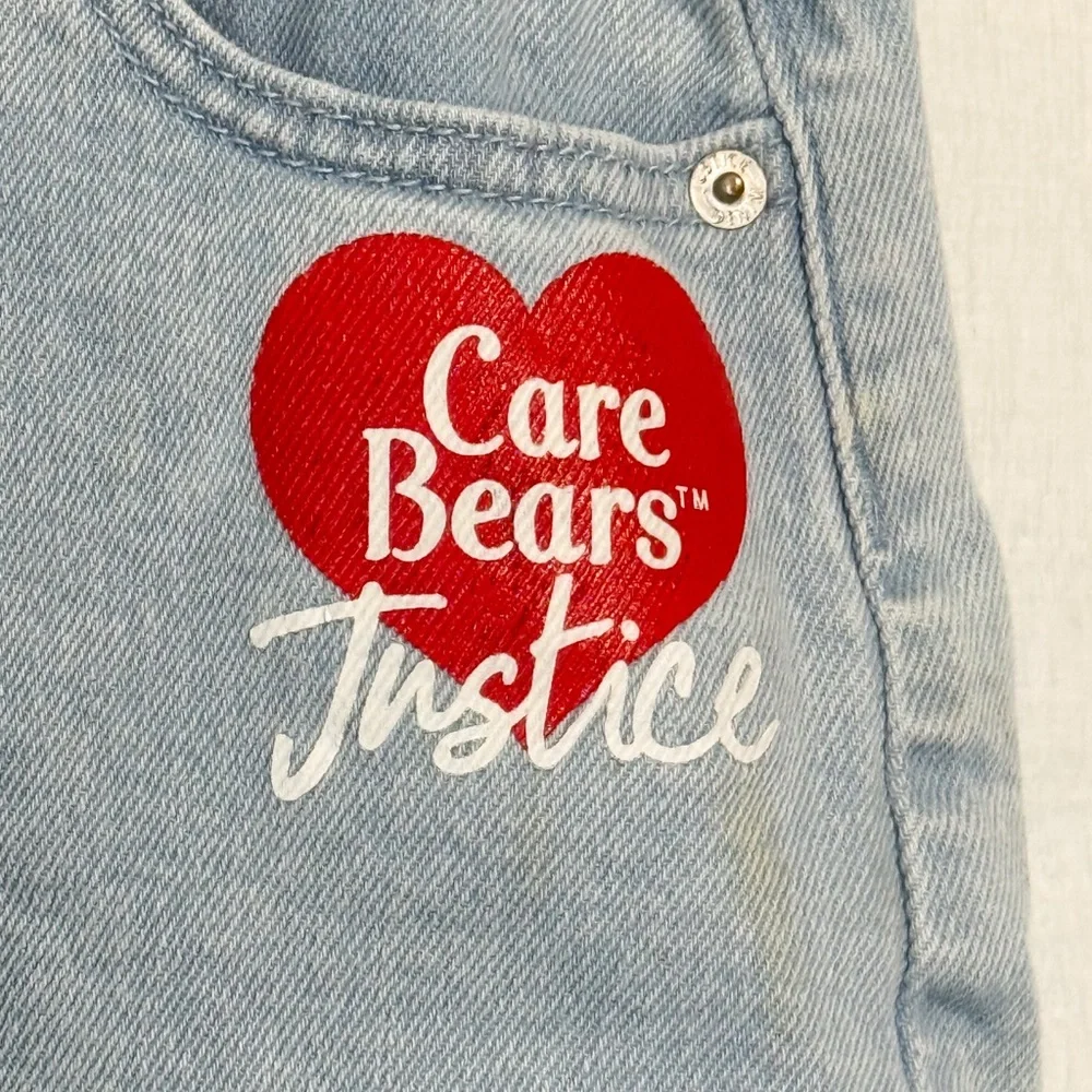 Care Bears x Justice Girls Denim Skort 6/7 Built-In Shorts Colorblock